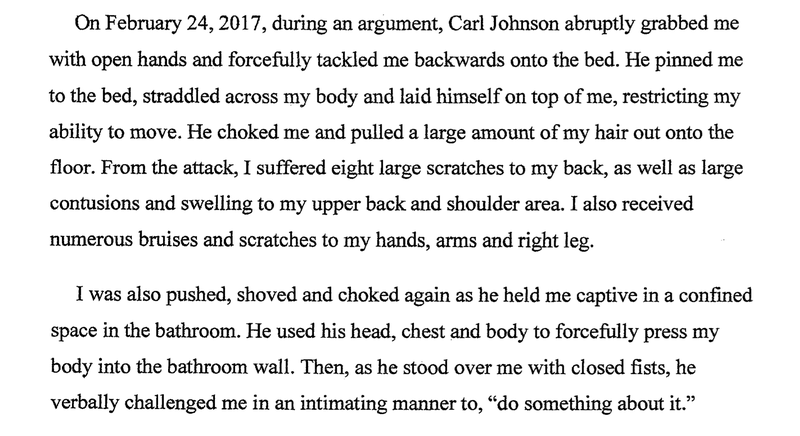 Illustration for article titled NFL Ref Carl Johnson's Domestic-Violence Accuser Has Now Been Charged